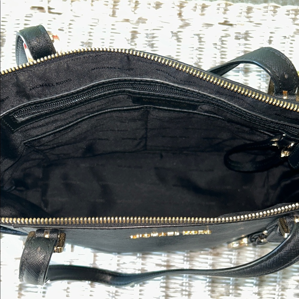 Michael Kors Black Tote with Gold Hardware - Picture 6 of 7